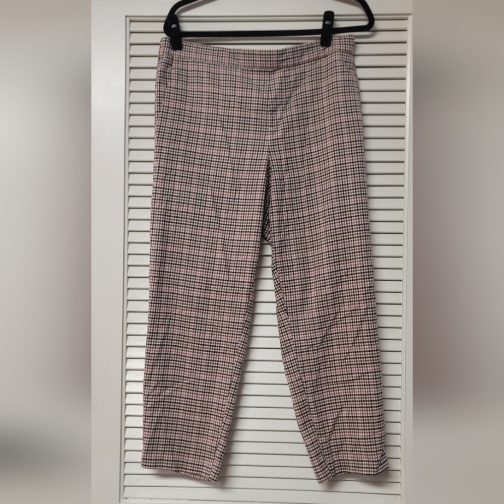 Old Navy - Plaid Business Office Casual Pants With Pockets & Elastic Waistband